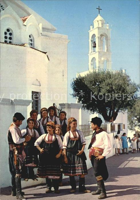 Rhodos Rhodes Aegaeis Bauerinnen Embona Kirchgang