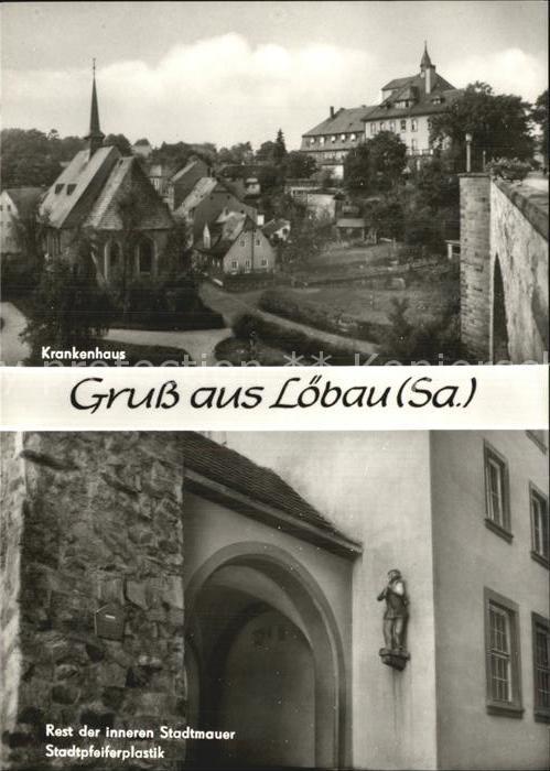 Loebau Sachsen Krankenhaus Rest inneren Stadtmauer