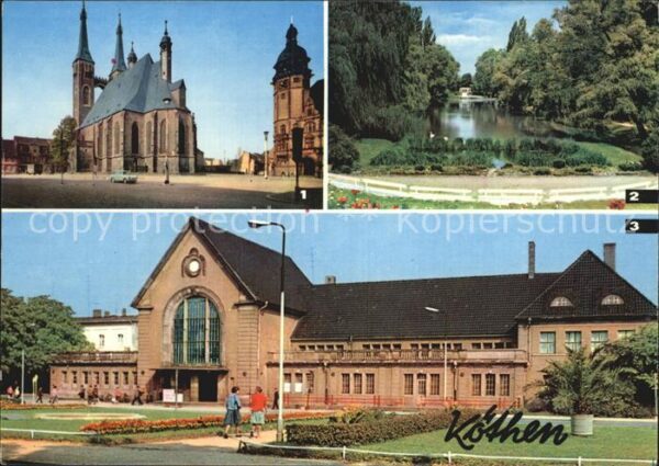 Koethen Anhalt Marktplatz St Jakobskirche Rathaus Hube