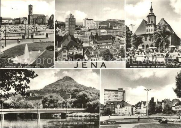Jena Thueringen VEB Carl Zeiss Holzmarkt Paradiesbrücke