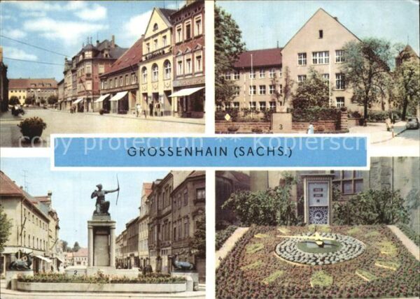 Grossenhain Sachsen Frauenmarkt Dianabrunnen Blumenuhr