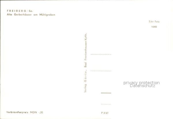 Freiberg Sachsen Alte Gerberhäuser Mühlgraben – Bild 2