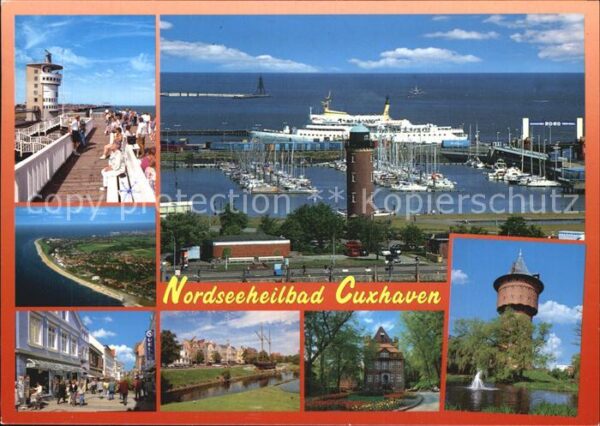 Cuxhaven Nordseebad Turm Hafen Damfper Seebrücke