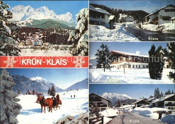 Klais Wetterstein-Gebirge Schlittenfahrt Kurh