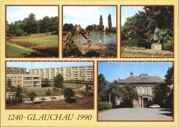 Glauchau Rosarium Freibad Agricola Denkmal