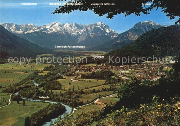 Garmisch-Partenkirchen Tal der Loisach mit Wettersteingebirge