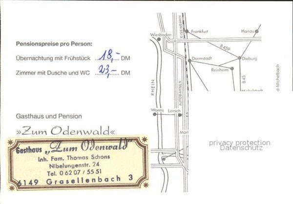 Gras-Ellenbach Gasthaus Pension Zum Odenwald – Bild 2