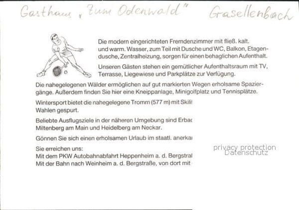 Gras-Ellenbach Gasthaus Zum Odenwald – Bild 2