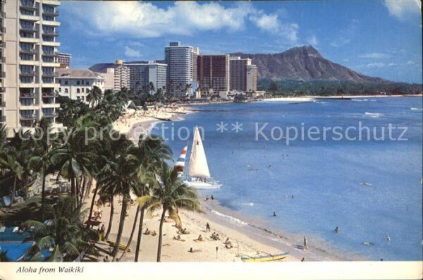 Waikiki Strand mit Hotels