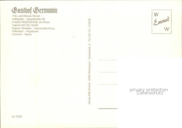 Ruedesheim Rhein Gasthaus Germania – Bild 2