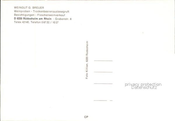 Ruedesheim Rhein Weingut G. Breuer – Bild 2