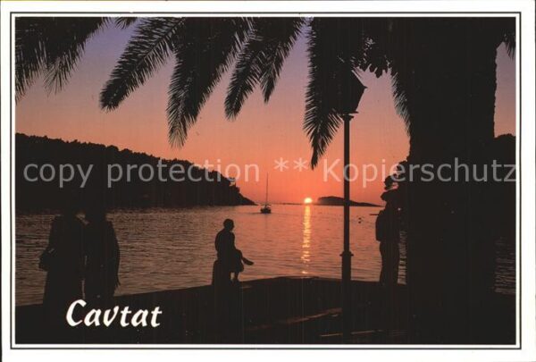 Cavtat Dalmatien Sonnenuntergang am Meer