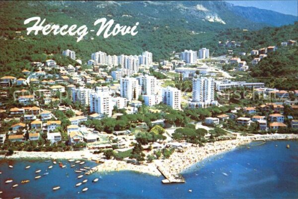 HERCEG NOVI Hercegnovi Montenegro Topla Fliegeraufnahme Strand Hotels