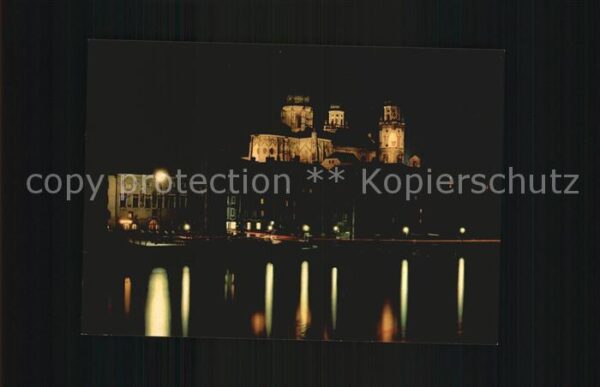 Passau Rathaus Dom Nachtaufnahme