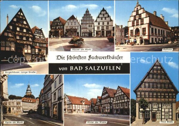Bad Salzuflen Rathaus Hinter der Wieke Bürgerhäuser