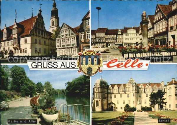 Celle Niedersachsen Schloss Rathaus Grosser Plan Stadtkirch