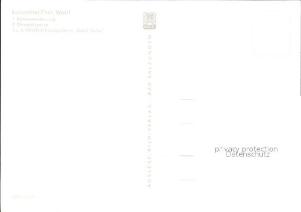 Luisenthal Kammwanderung Ohratalsperre FDGB-Erholu – Bild 2