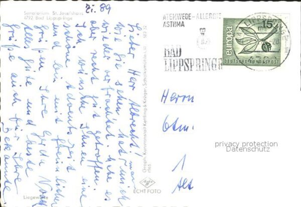 Bad Lippspringe Sanatorium Sankt Josefshaus – Bild 2