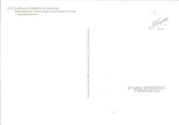 Erbach Odenwald Gräfliches Schloss Gewehrsammlung – Bild 2
