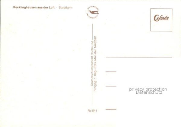 Recklinghausen Westfalen Fliegeraufnahme Stadtkern – Bild 2