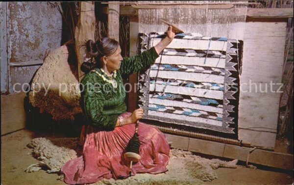 Indianer Native American Navajo Rug Weaver