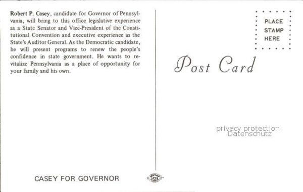 Politiker Robert P. Casey Governor of Pennsylvani – Bild 2