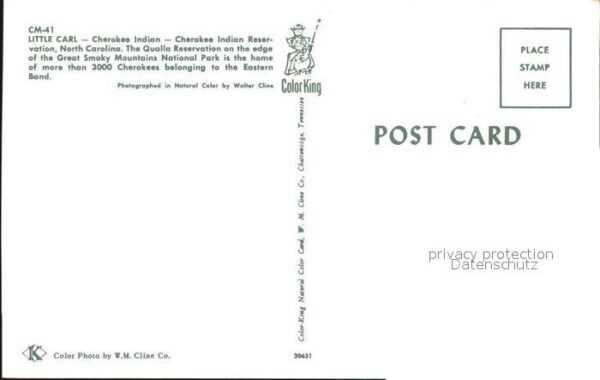 Indianer Native American Little Carl Cherokee Indian North Carol – Bild 2