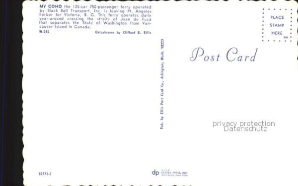 Faehre Ferry Bac Traghetto-- MV Coho – Bild 2