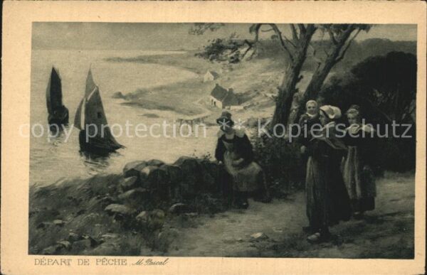 Kuenstlerkarte M. Pascal Depart de Peche