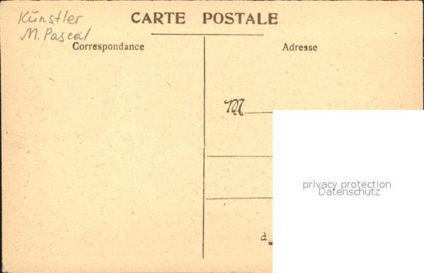 Kuenstlerkarte M. Pascal Depart de Peche – Bild 2
