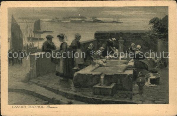 Kuenstlerkarte Barnoin Lavoir Breton
