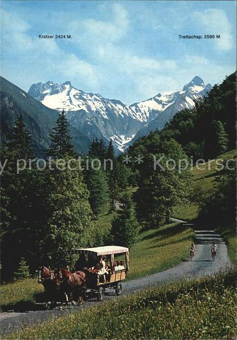 Pferde Stellwagenfahrt Oberstdorf Allgäu Trett