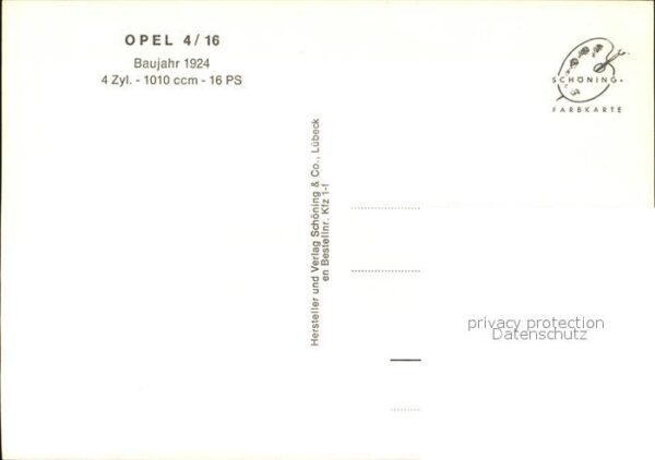 Autos Opel 4/16 Baujahr 1924 – Bild 2