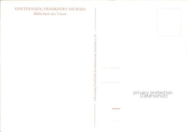Goethe Johann Wolfgang von Bibliothek des Vaters Frankfurt am Main – Bild 2