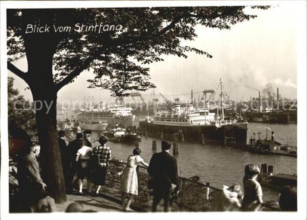 Dampfer Oceanliner Blick vom Stintfang Hamburg