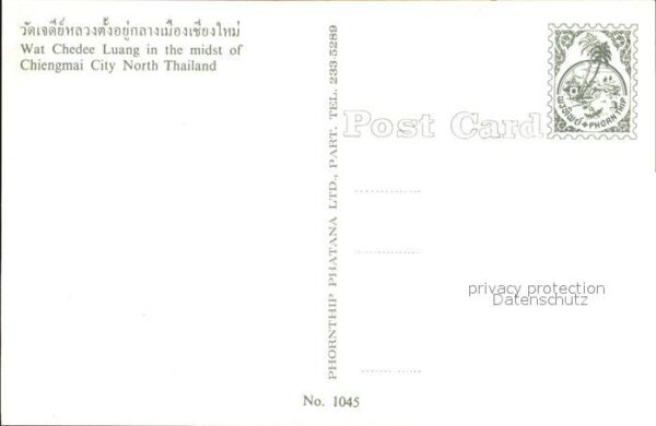 Thailand Wat Chedee Luang Chiengmai City – Bild 2