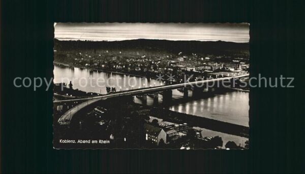 Koblenz Rhein Abend am Rhein