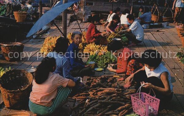 Bangkok Markt Kanal Wat Sai
