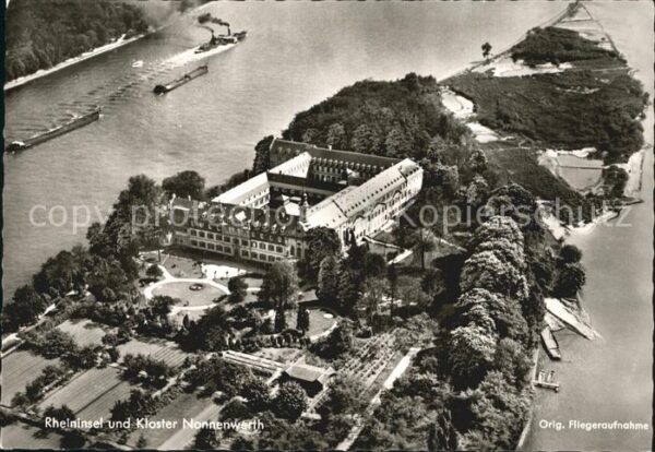 Nonnenwerth Rheininsel Kloster Luftbild