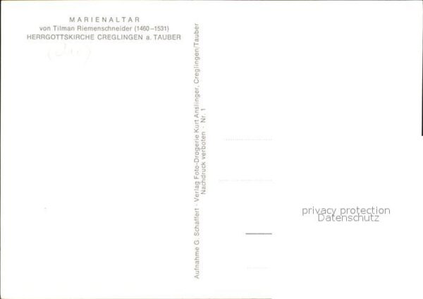 Creglingen Marienaltar Herrgottskirche – Bild 2