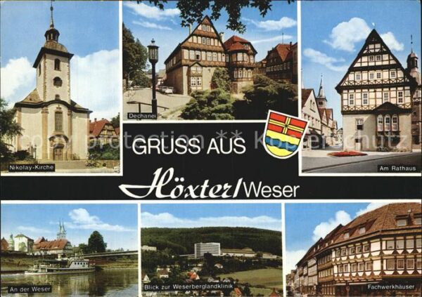 Hoexter Weser Nikolay Kirche Rathaus Weserberglandkli