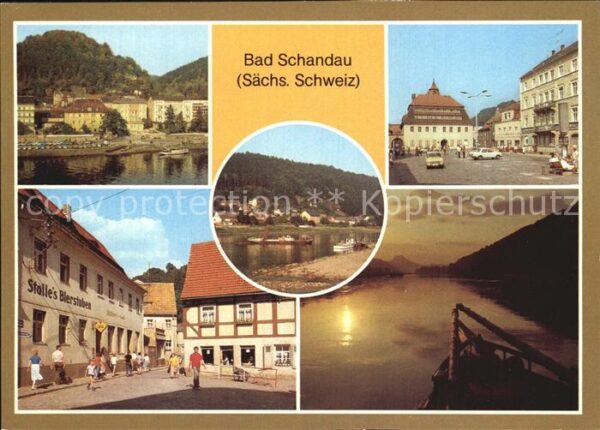Bad Schandau Markt Poststraße Dampferanlegestelle Ab