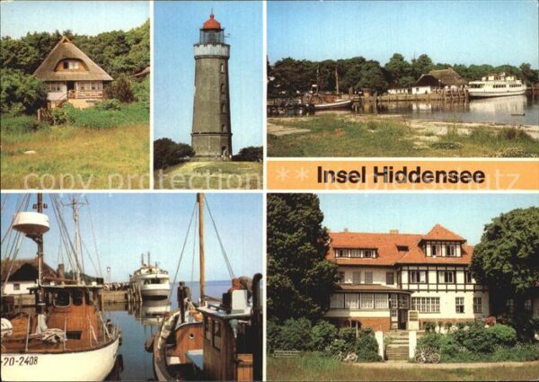 Insel Hiddensee Kloster Fischerhaus Leuchtturm Hafen HO