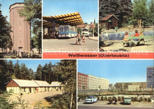Weisswasser Oberlausitz Wasserturm Busbahnhof Tierpark Pionierl