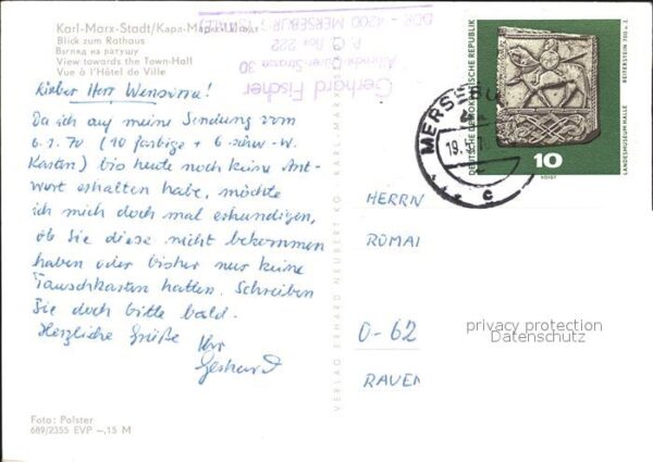 Karl-Marx-Stadt Rathaus – Bild 2