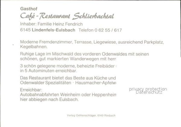 Eulsbach Gasthof Cafe Restaurant Schlierbachtal – Bild 2