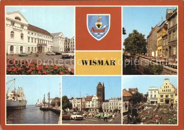 Wismar Mecklenburg Rathaus Mühlengrube Hafen Markt Marienk