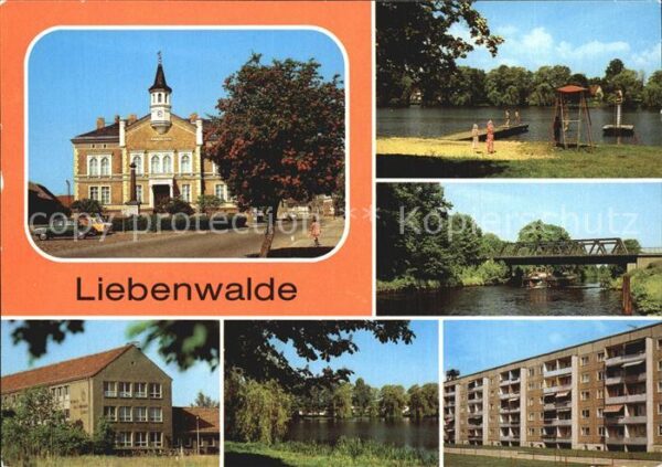 Liebenwalde Rathaus Markt Freibad Mühensee Brücke V