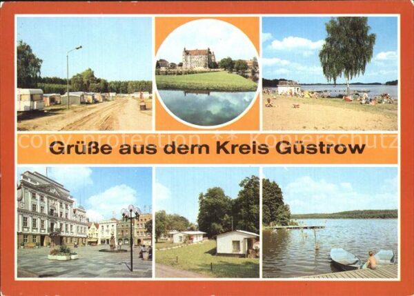 Guestrow Mecklenburg Vorpommern Lohmen Campingplatz Garder See Schloss