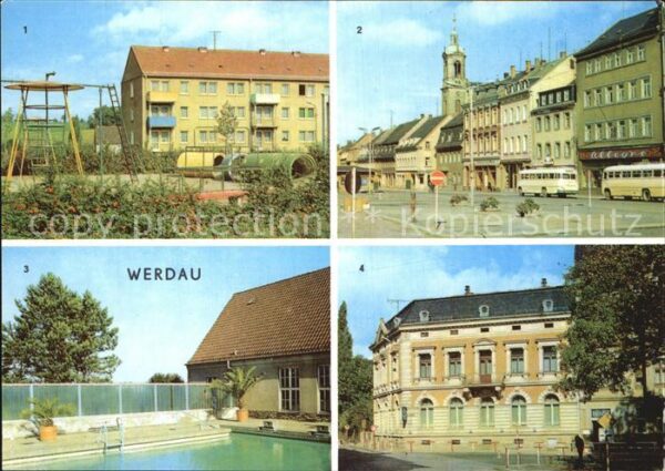 Werdau Sachsen Markt Bad der Sportschule Kurt Schlosse